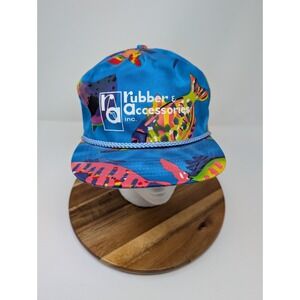VTG Retro 80s Hawaiian Fish Hat Cap Snapback Bold Colors Rubber & Accessories FL